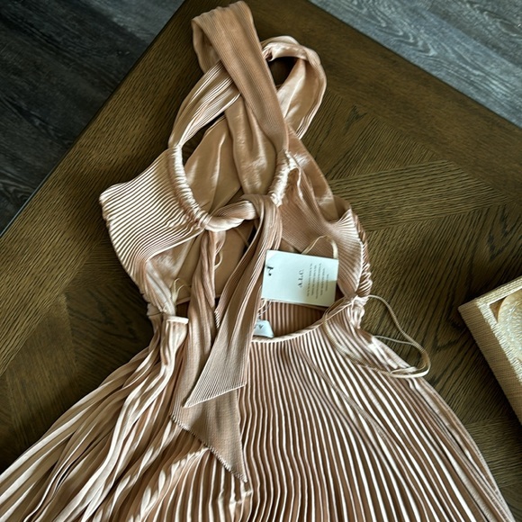A.L.C. Athena II Halter Satin Pleated Dress, Size 2, BRAND NEW, $695 - Picture 12 of 12